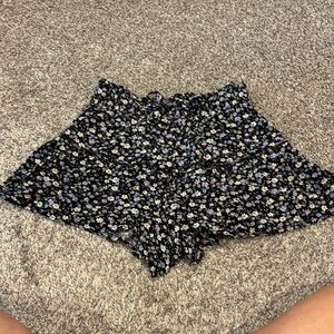 Aeropostale High Waist Black and Purple Shorts